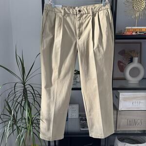 St John’s Bay Tan Classic Fit Pleat Front Easy Care Straight Leg Men’s 36 x 29